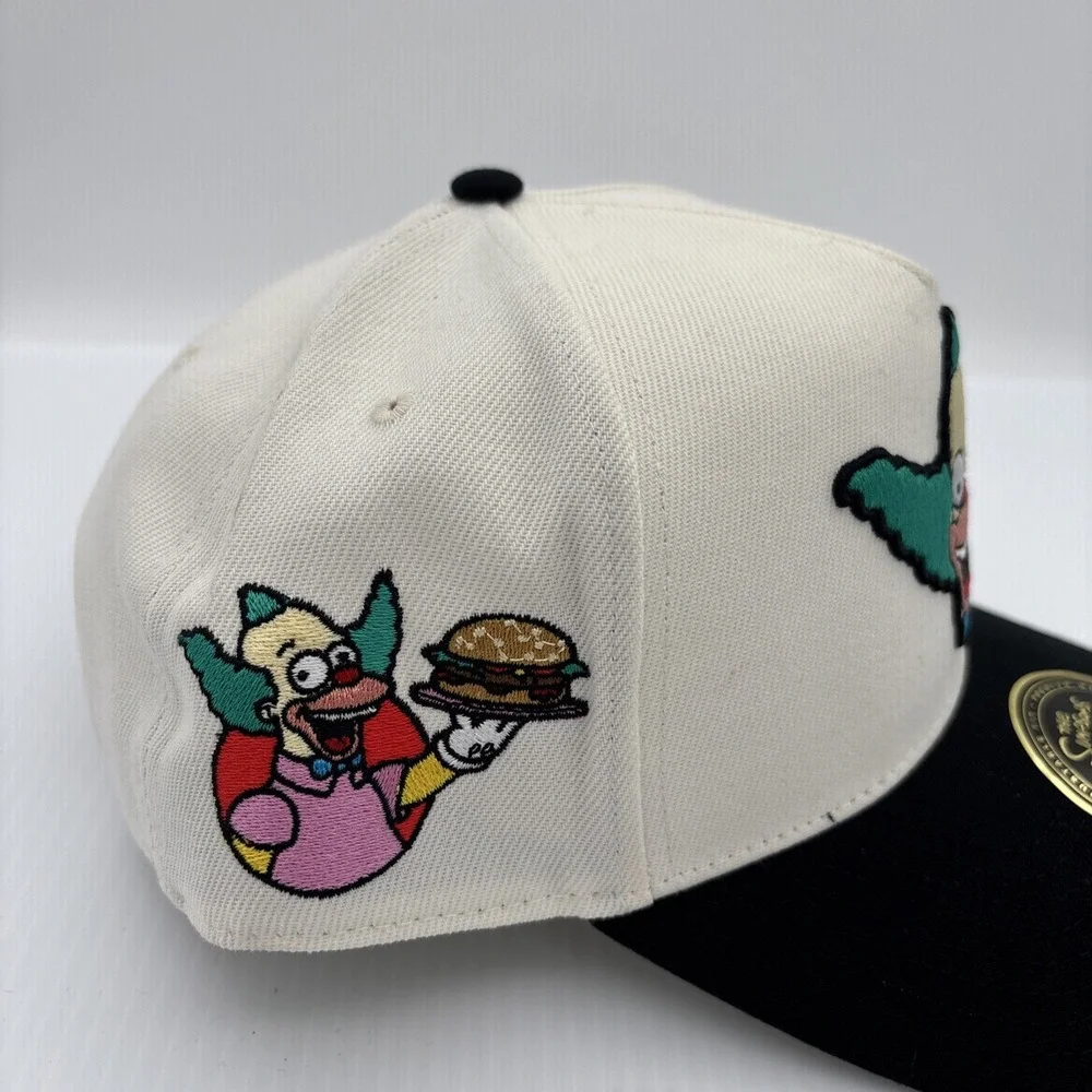 Lids Krusty the Clown Adjustable Hat White Black Blue Cotton The Simpsons